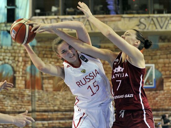 Баскетбол. Чемпионат Европы. Женщины. Матч Россия - Латвия
