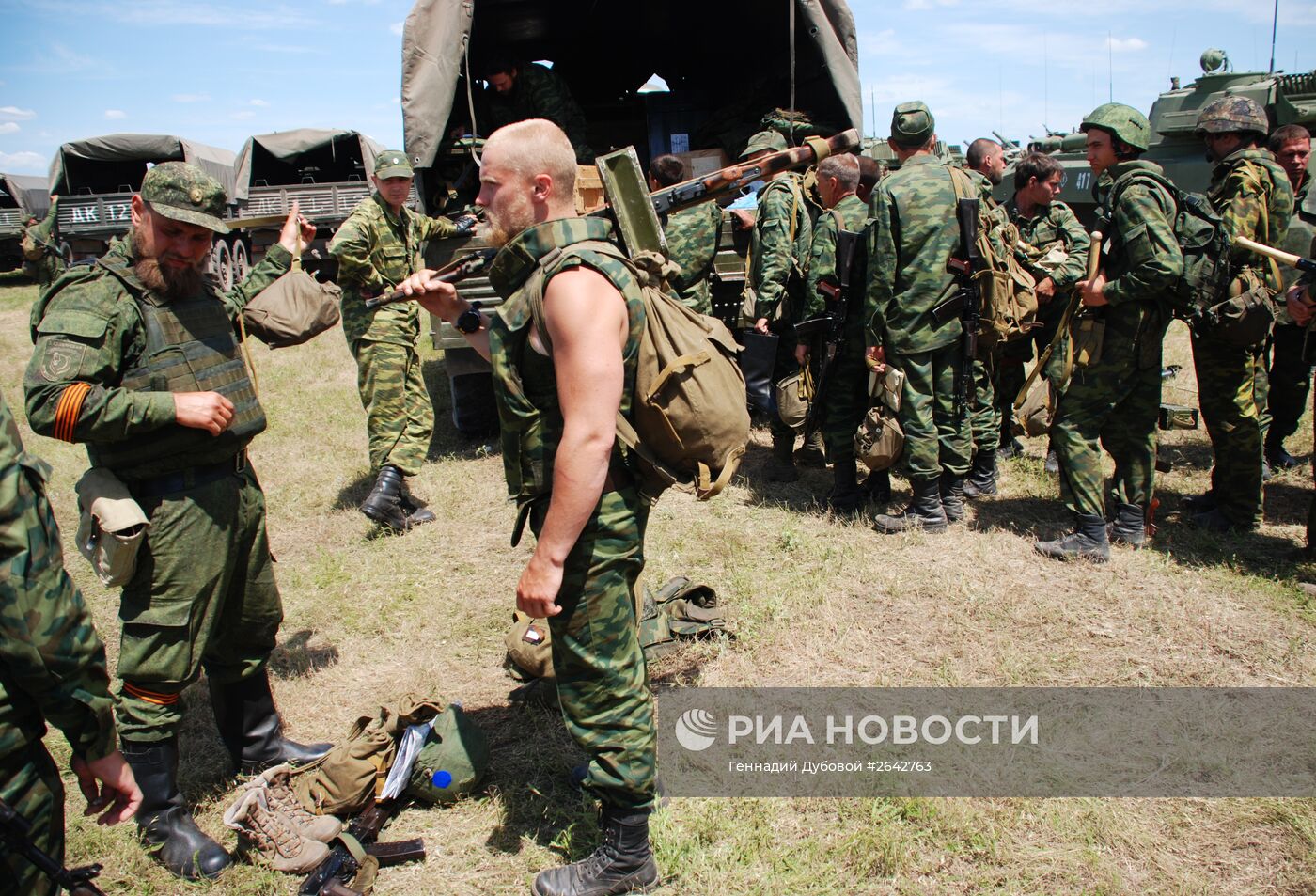 Ополченцы ДНР в Старобешевском районе Донецкой области