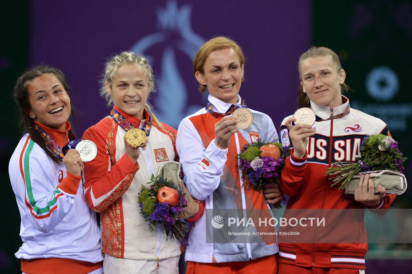 I Европейские игры. Вольная борьба. Женщины. Первый день