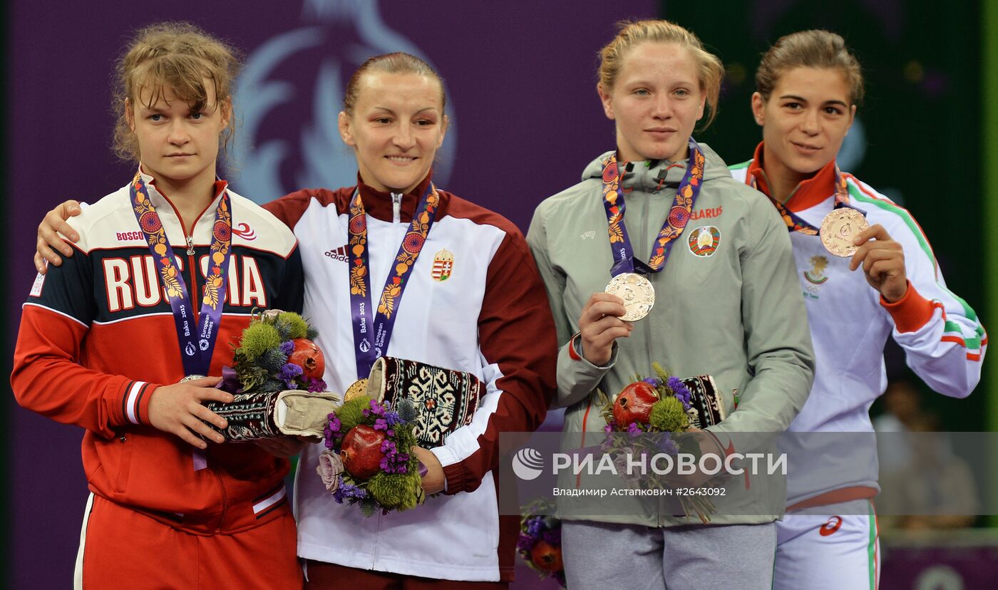 I Европейские игры. Вольная борьба. Женщины. Первый день