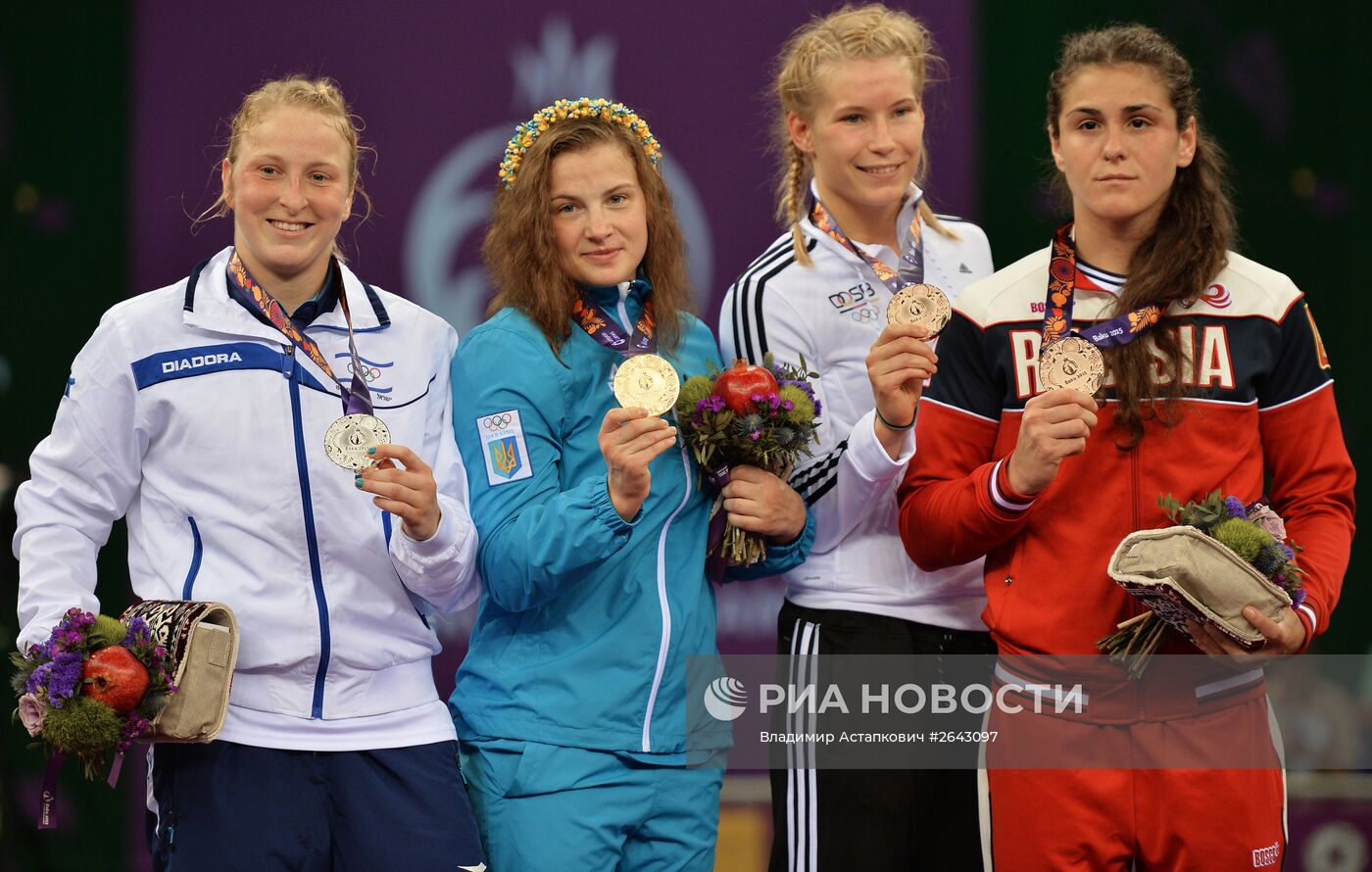 I Европейские игры. Вольная борьба. Женщины. Первый день