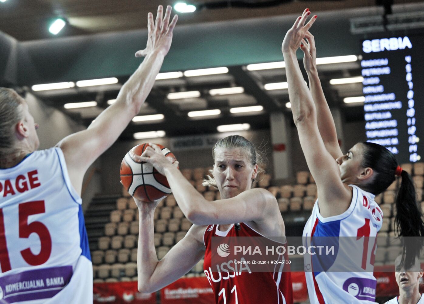 Баскетбол. Чемпионат Европы. Женщины. Матч Сербия - Россия