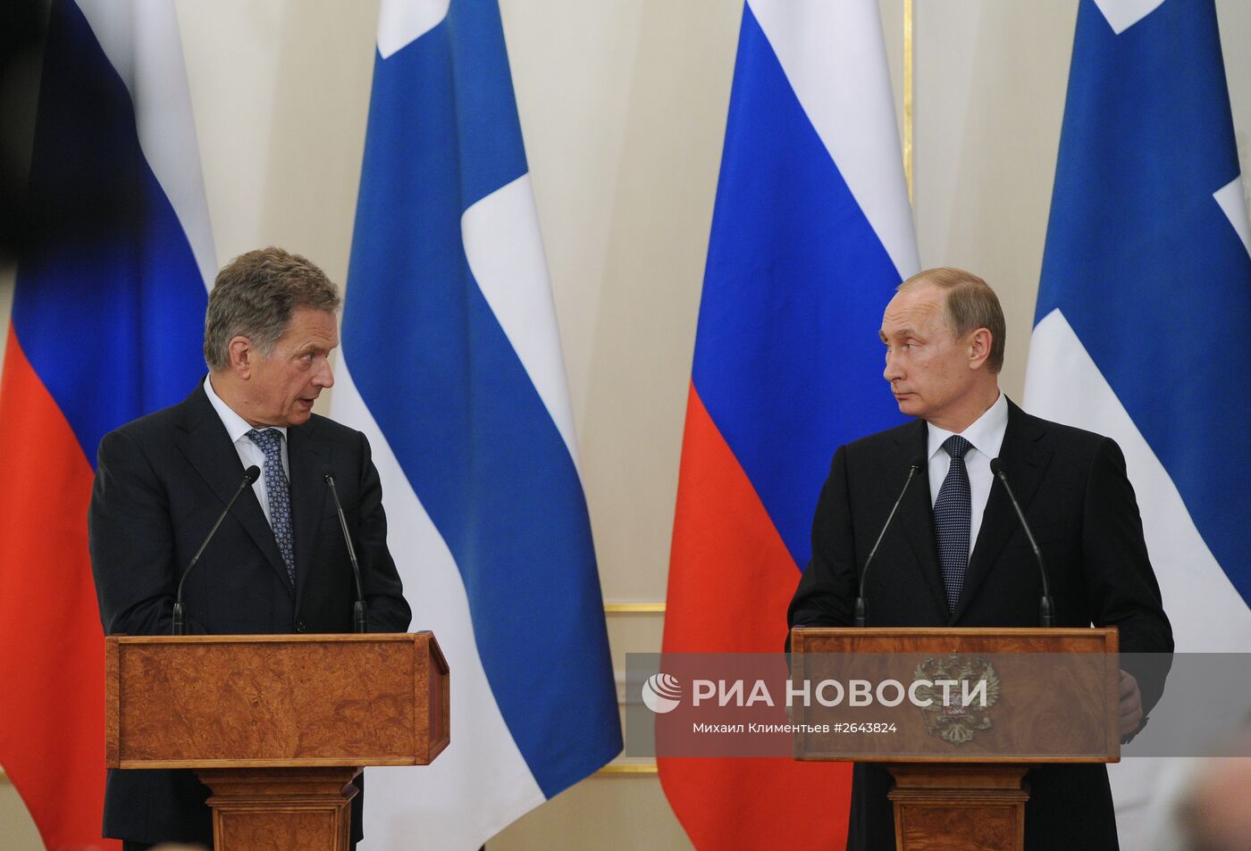 Президент РФ В.Путин встретился с президентом Финляндии С.Ниинистё