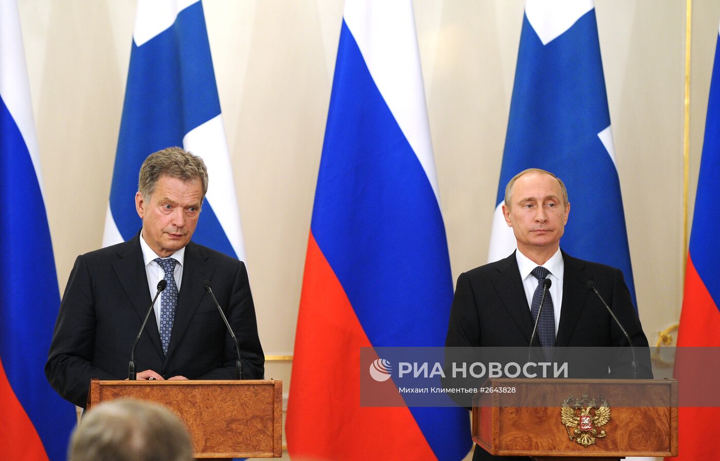Президент РФ В.Путин встретился с президентом Финляндии С.Ниинистё
