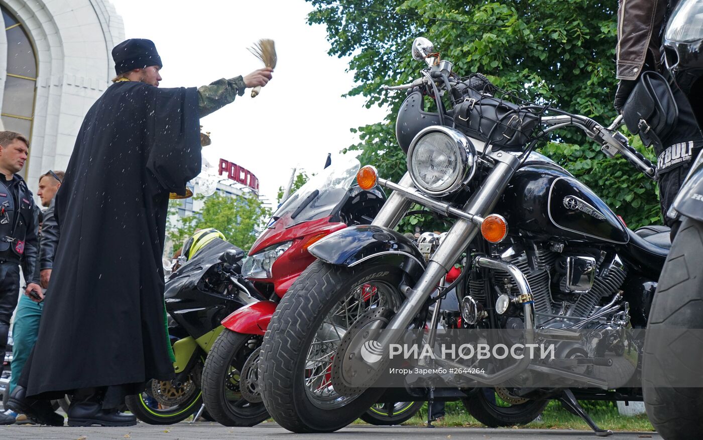 Крестный ход на мотоциклах в Калининградской области