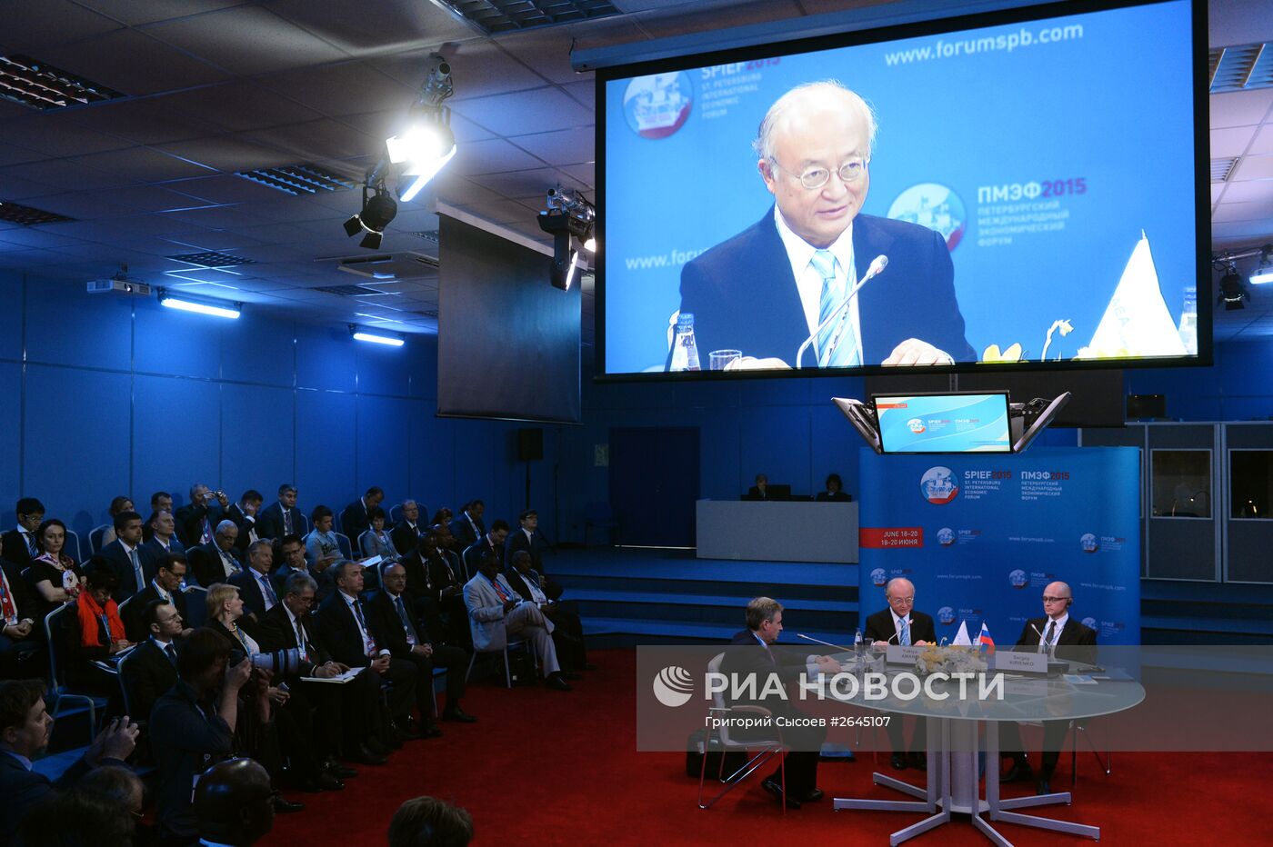 Панельная сессия "Развитие атомной энергетики в условиях меняющегося глобального рынка" в рамках ПМЭФ 2015