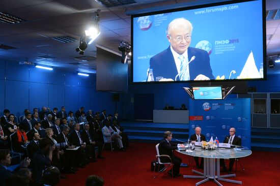 Панельная сессия "Развитие атомной энергетики в условиях меняющегося глобального рынка" в рамках ПМЭФ 2015