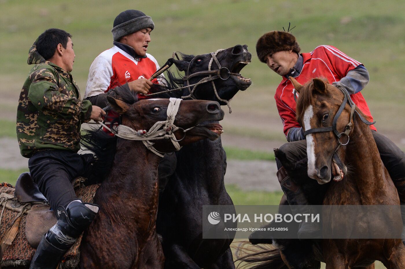 Соревнования по кок бору, в рамках празднования 150-летия единения теленгитов с Россией