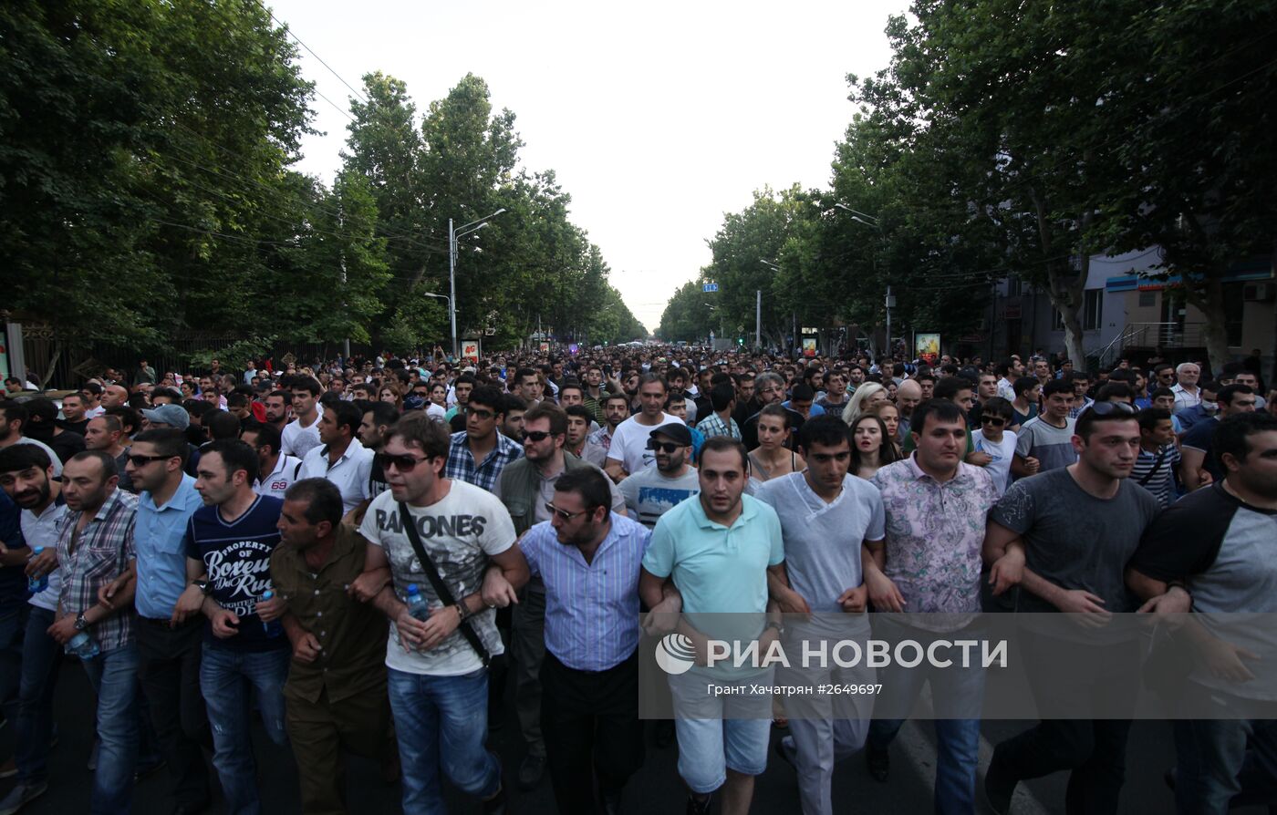 Акция протеста в Ереване