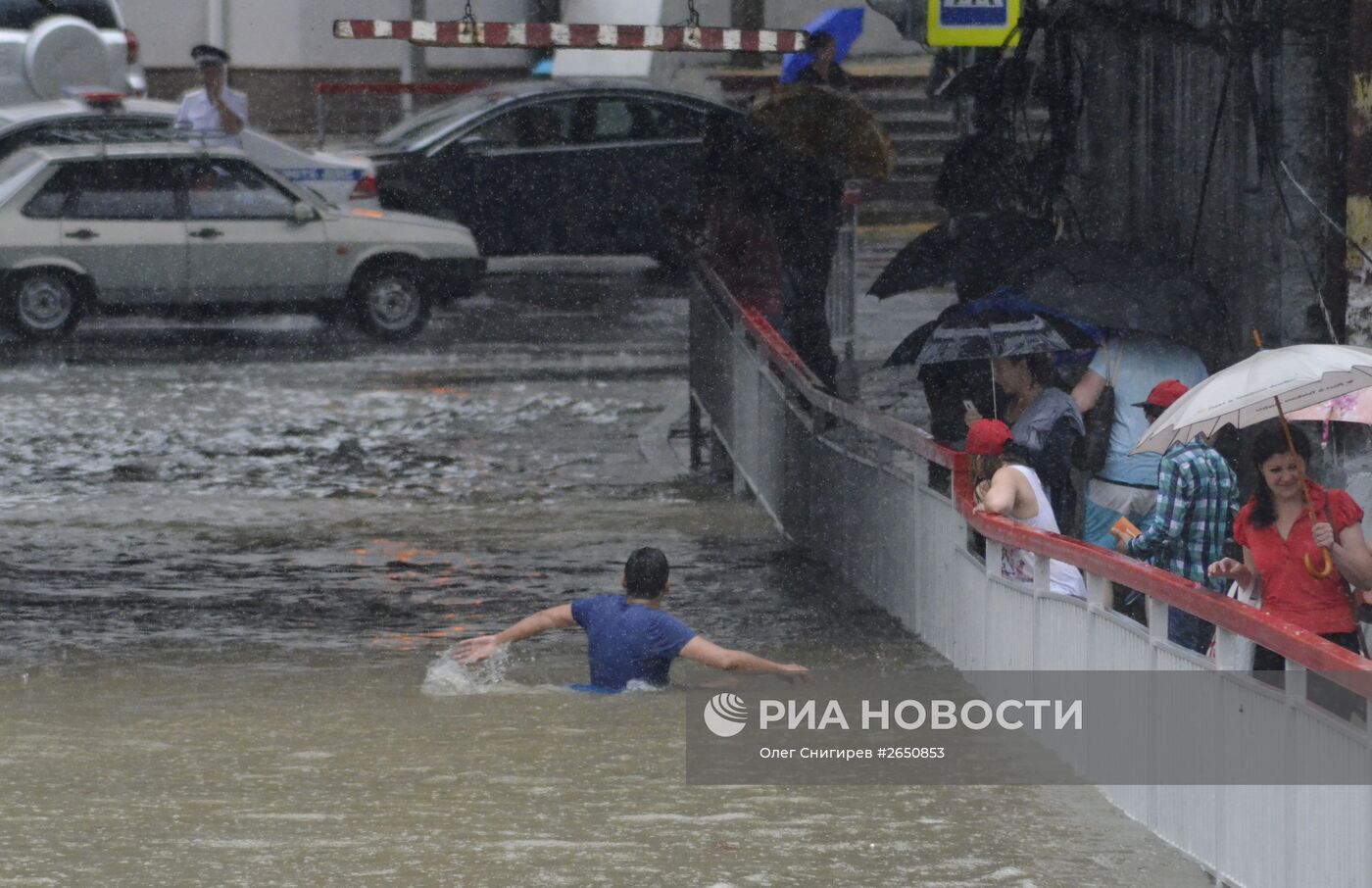 Сочи затопило из-за проливных дождей