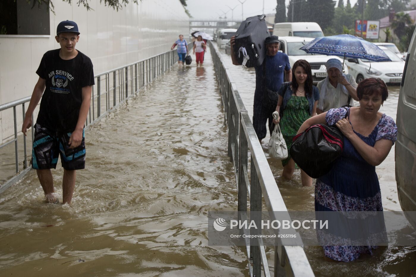 Сочи затопило из-за проливных дождей