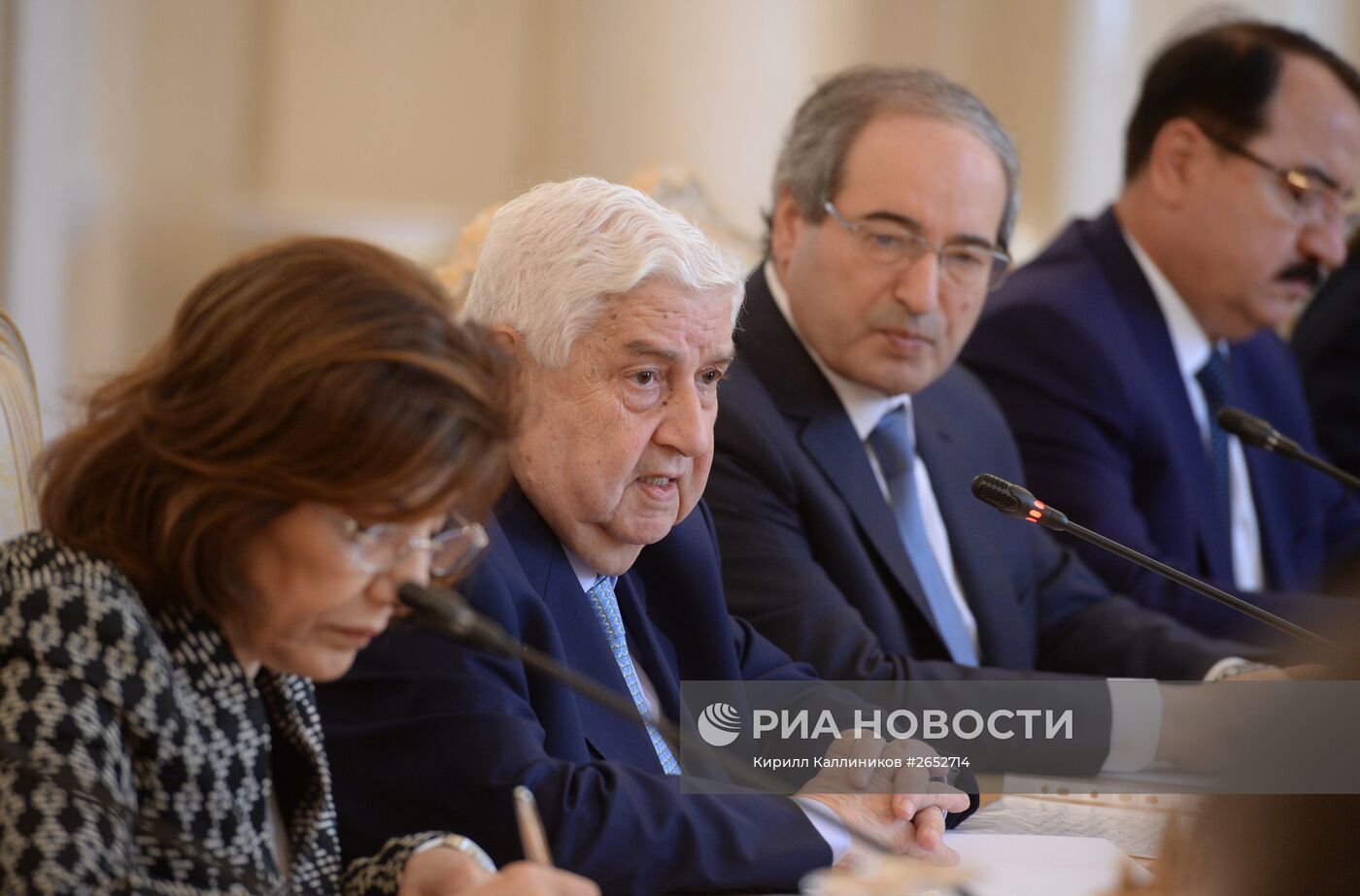 Встреча глав МИД РФ и Сирии С.Лаврова с В.Муаллемом