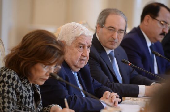 Встреча глав МИД РФ и Сирии С.Лаврова с В.Муаллемом