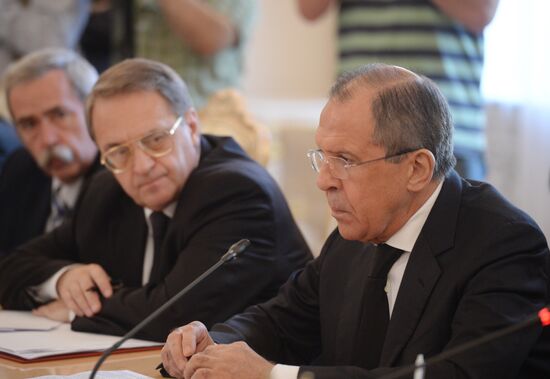 Встреча глав МИД РФ и Сирии С.Лаврова с В.Муаллемом