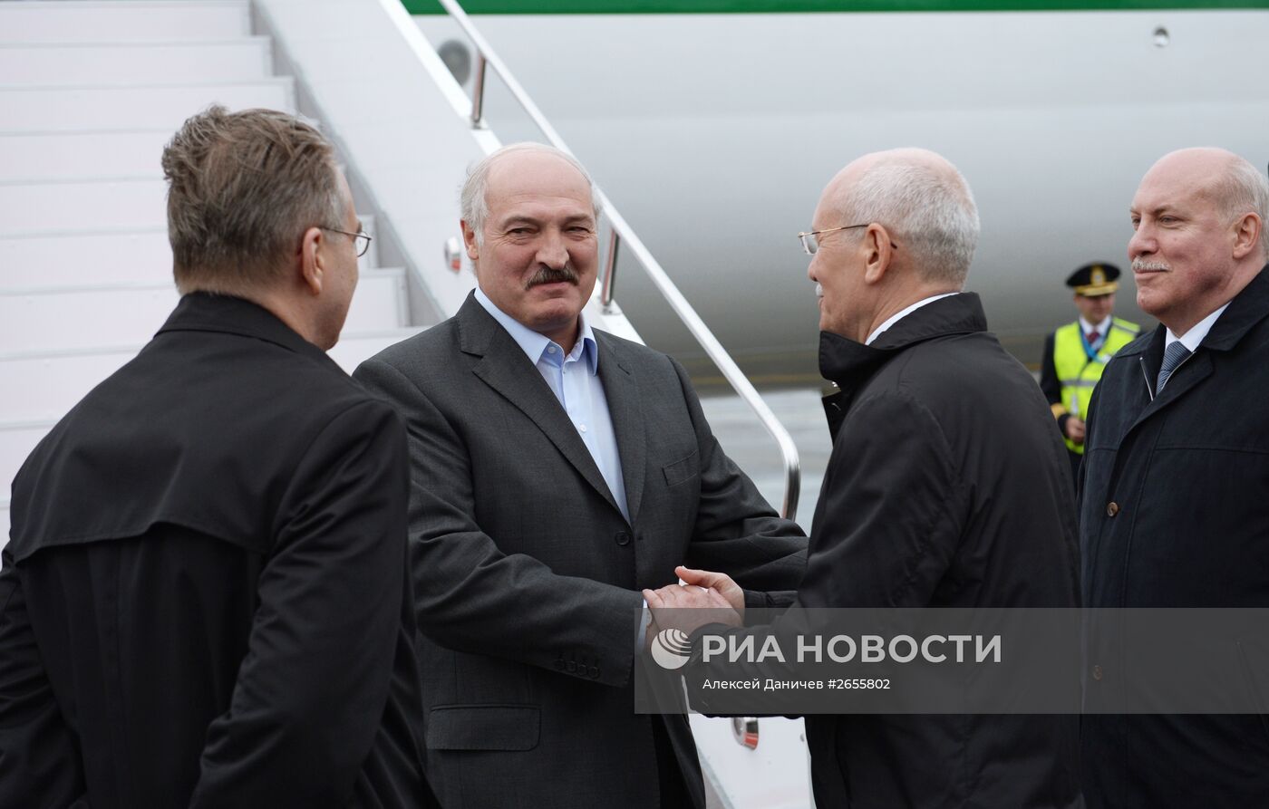 Прилёт в Уфу Президента Республики Белоруссия Александра Лукашенко