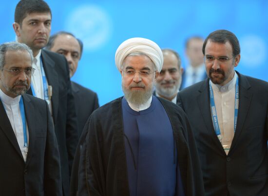 Встреча Президента Исламской Республики Иран Хасана Рухани и Премьер-министра Республики Индия Нарендры Моди