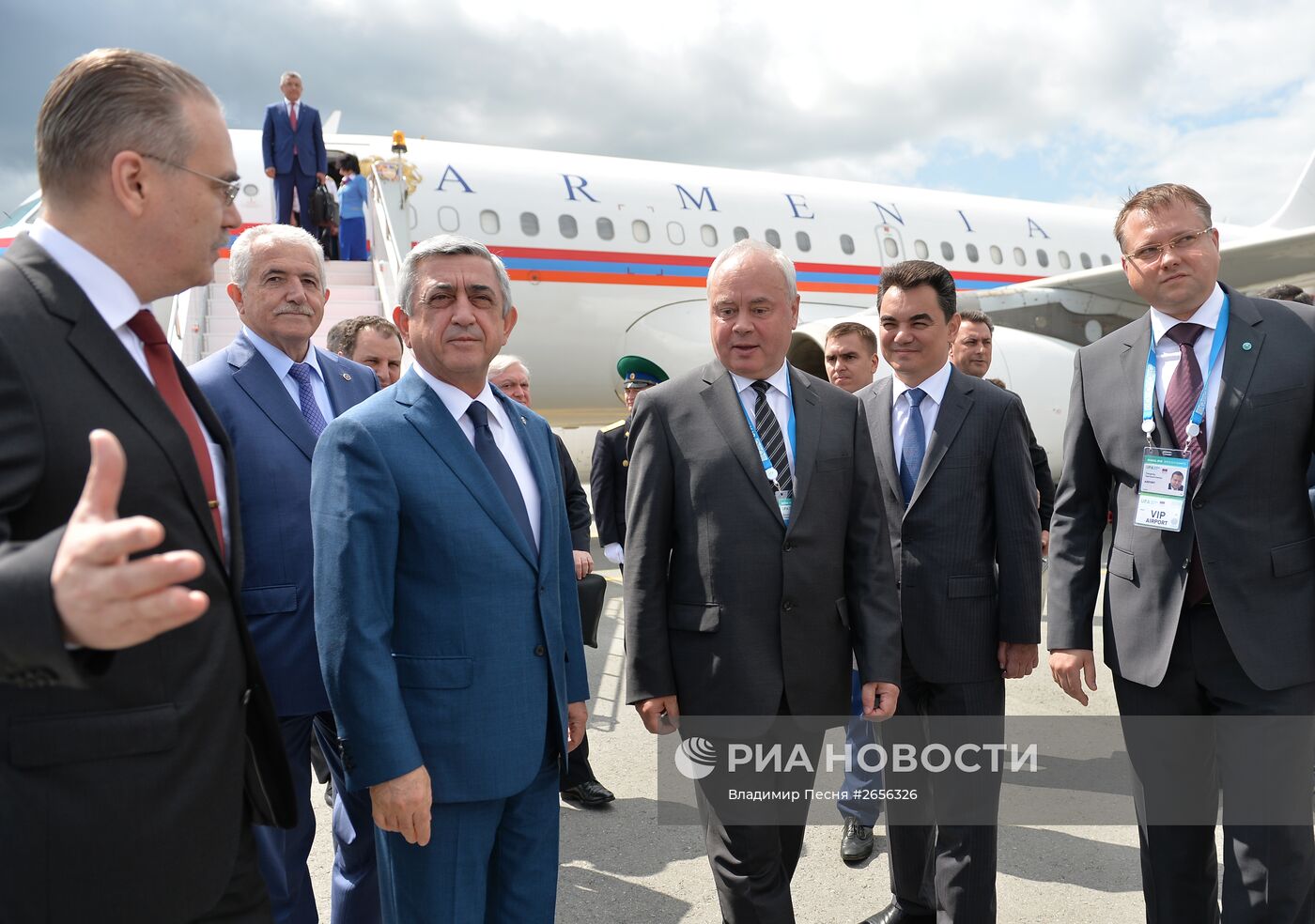 Прилёт в Уфу Президента Республики Армения Сержа Саргсяна