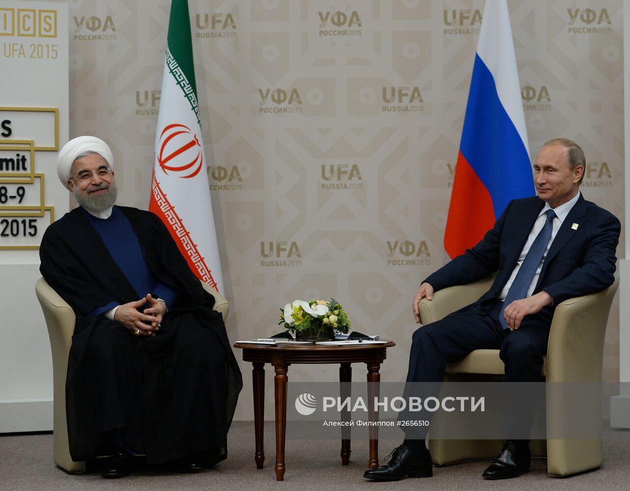 Беседа Президента Российской Федерации Владимира Путина с Президентом Ирана Хасаном Рухани