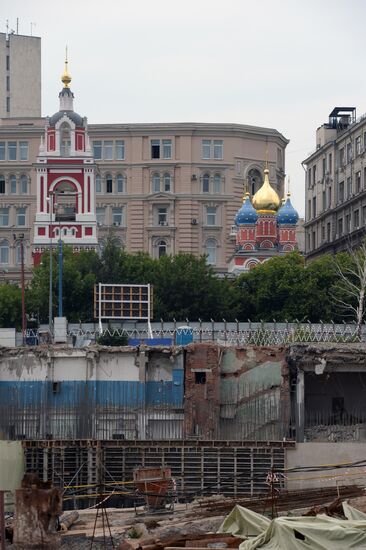 Археологические раскопки в парке "Зарядье"