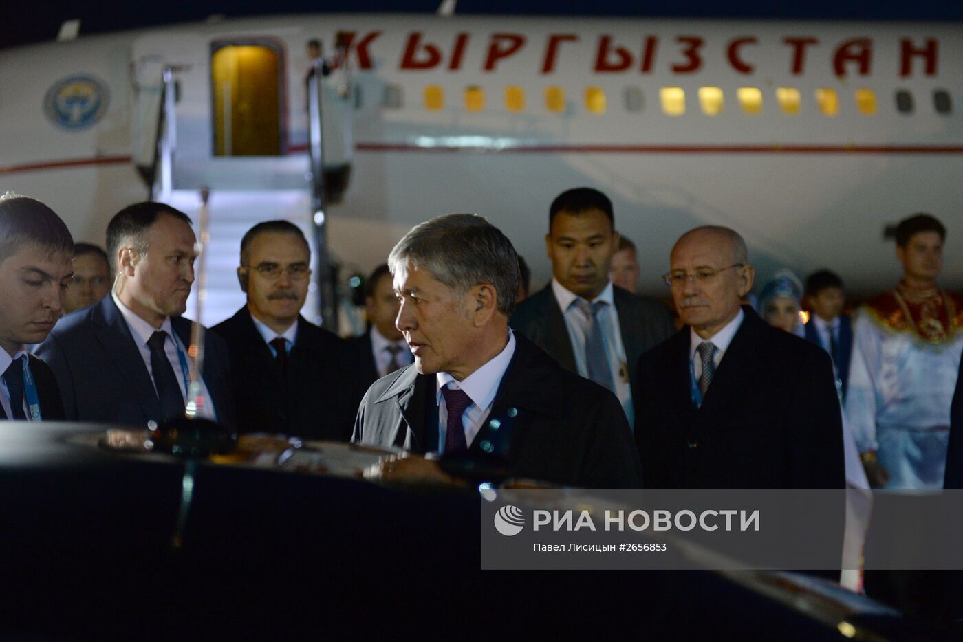 Прилёт в Уфу Президента Киргизской Республики Алмазбека Атамбаева