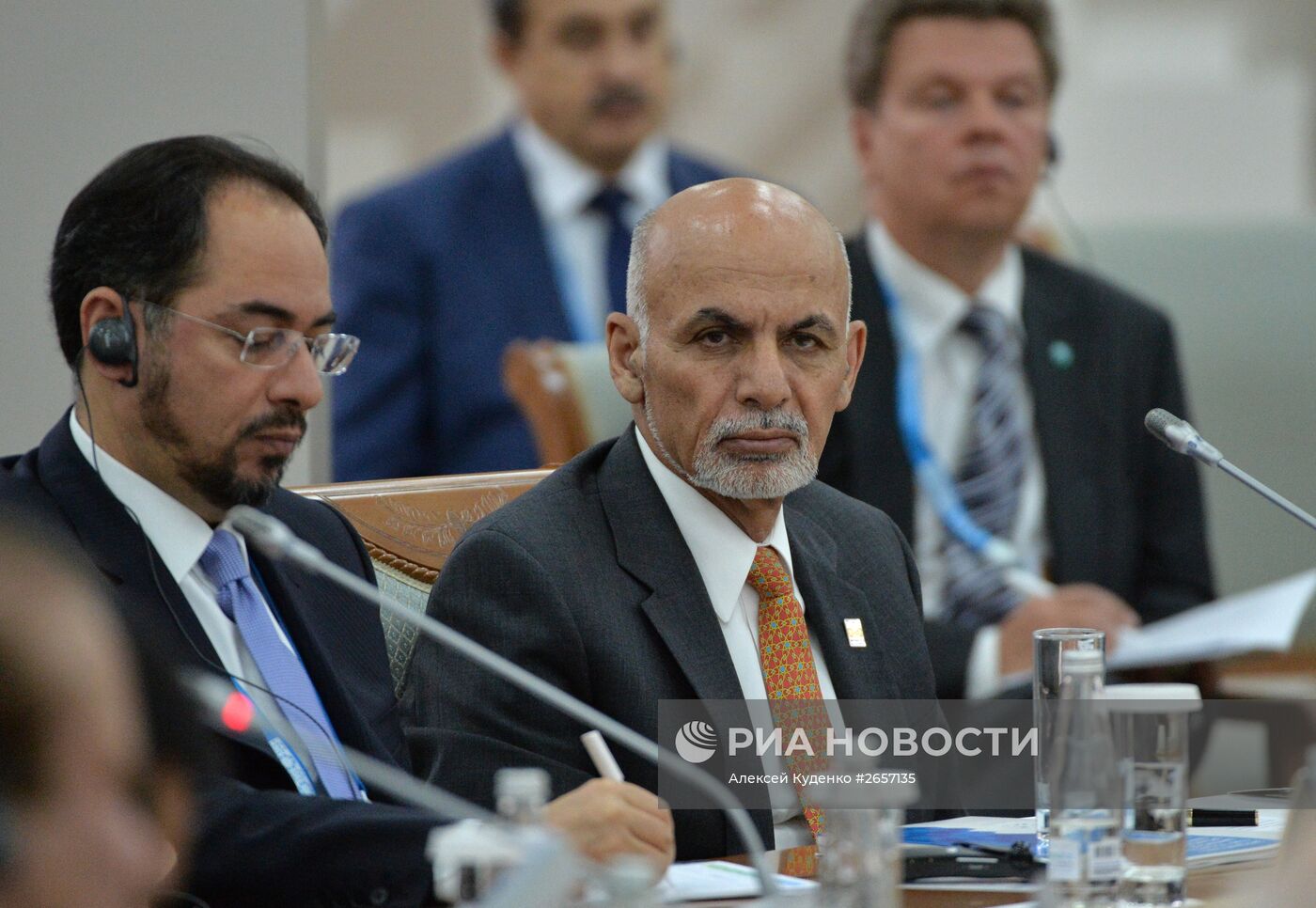 Подписание совместных документов по итогам заседания Совета глав государств-членов ШОС