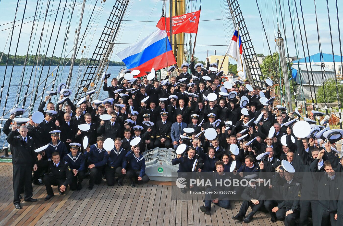 Прибытие парусника "Крузенштерн" в город Светлый Калининградской области