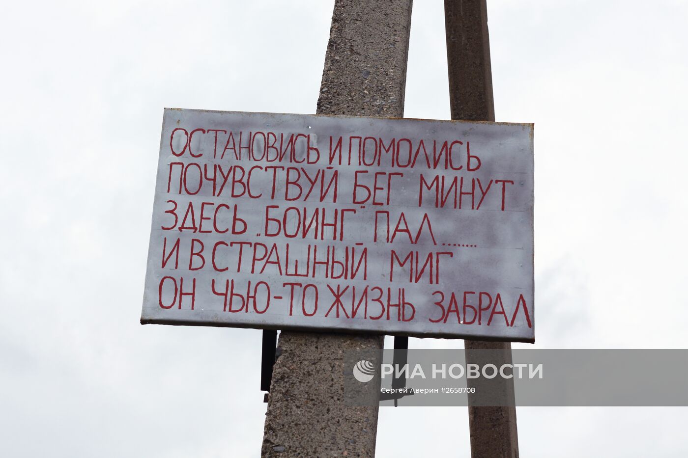 Место крушения Boeing 777 малайзийских авиалиний