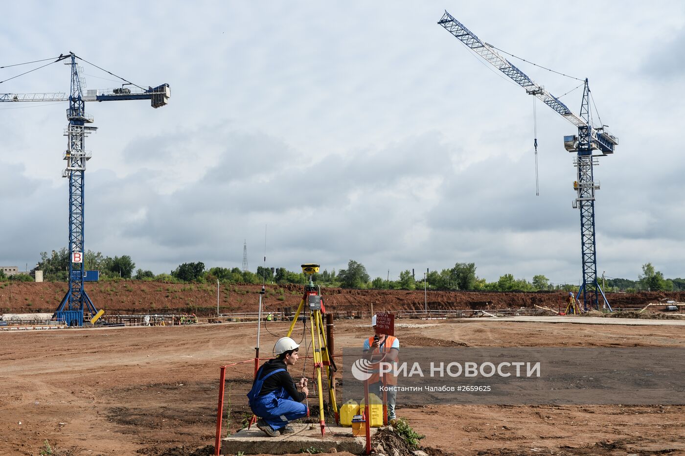 Строительство стадиона "Космос Арена" в Самаре к ЧМ-2018