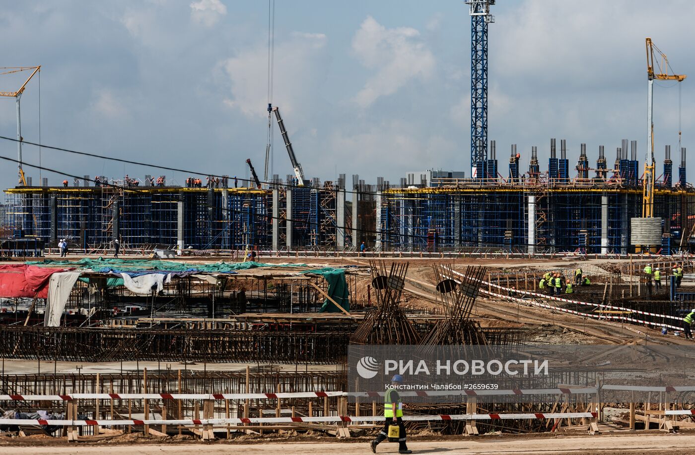 Строительство стадиона "Космос Арена" в Самаре к ЧМ-2018