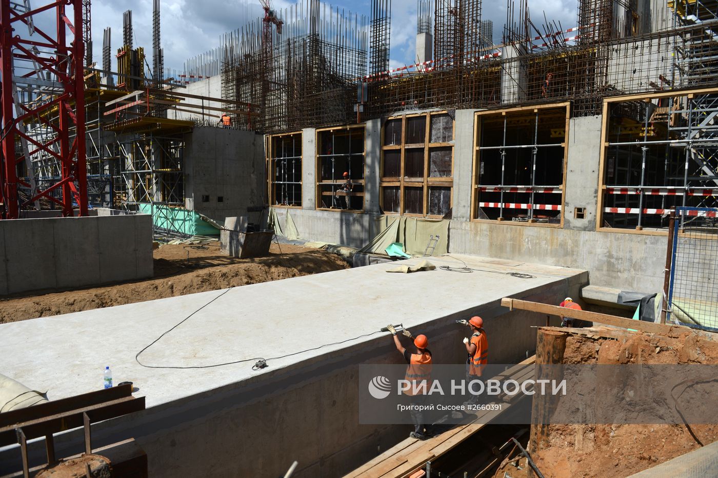 Строительство стадиона "Динамо"