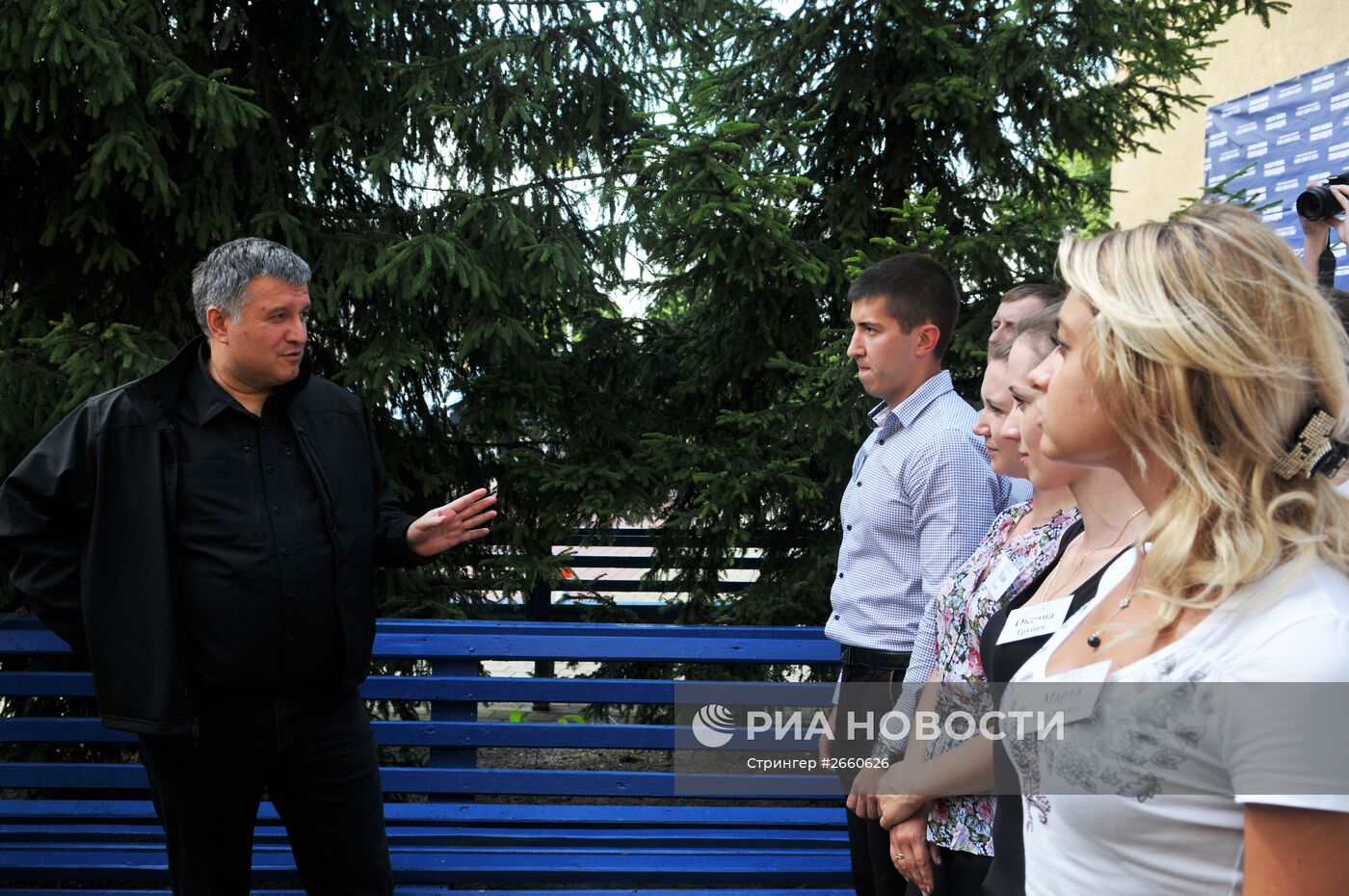 Министр внутренних дел Украины А.Аваков посетил центр подготовки патрульных полицейских во Львове
