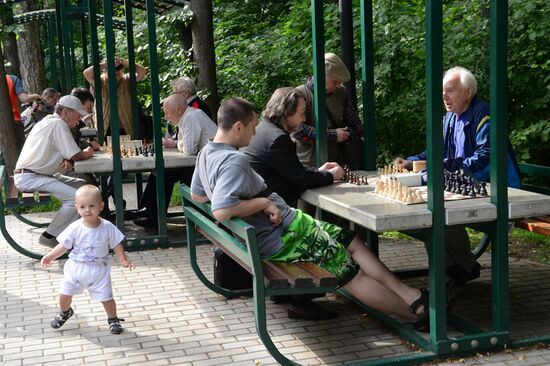 Шахматный турнир в парке "Сокольники"