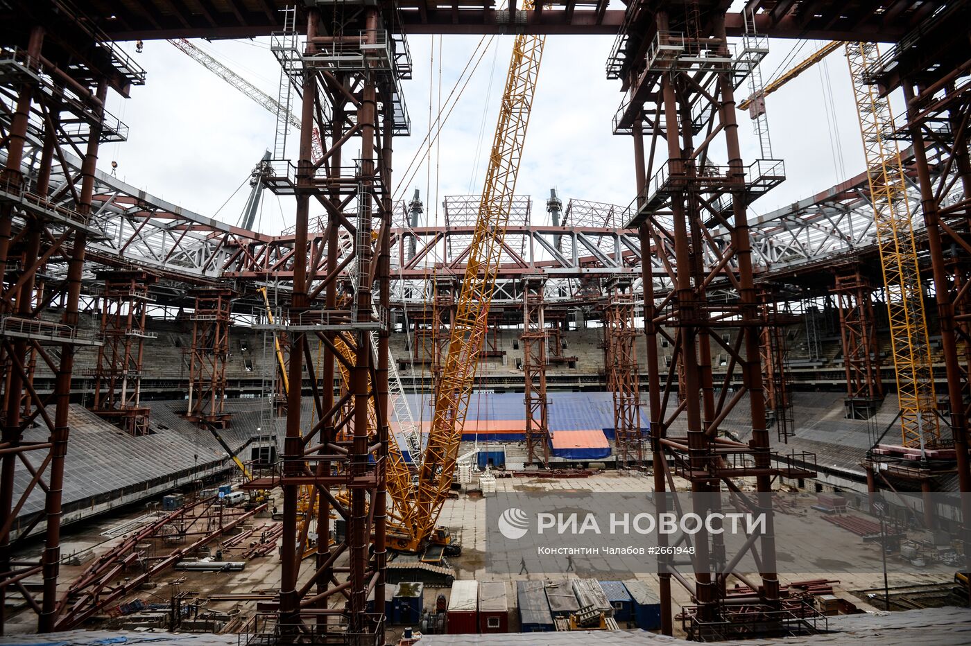 Строительство стадиона "Зенит-Арена"