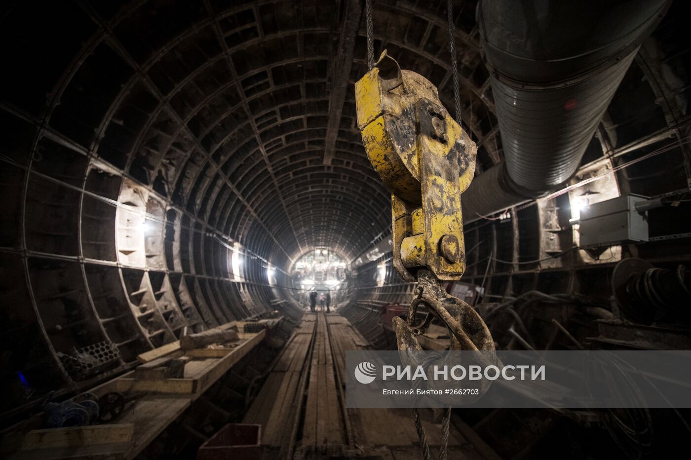 Строительство станции московского метрополитена "Нижняя Масловка"