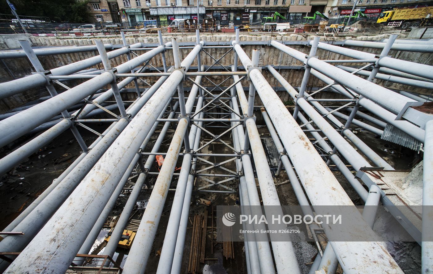 Строительство станции московского метрополитена "Нижняя Масловка"