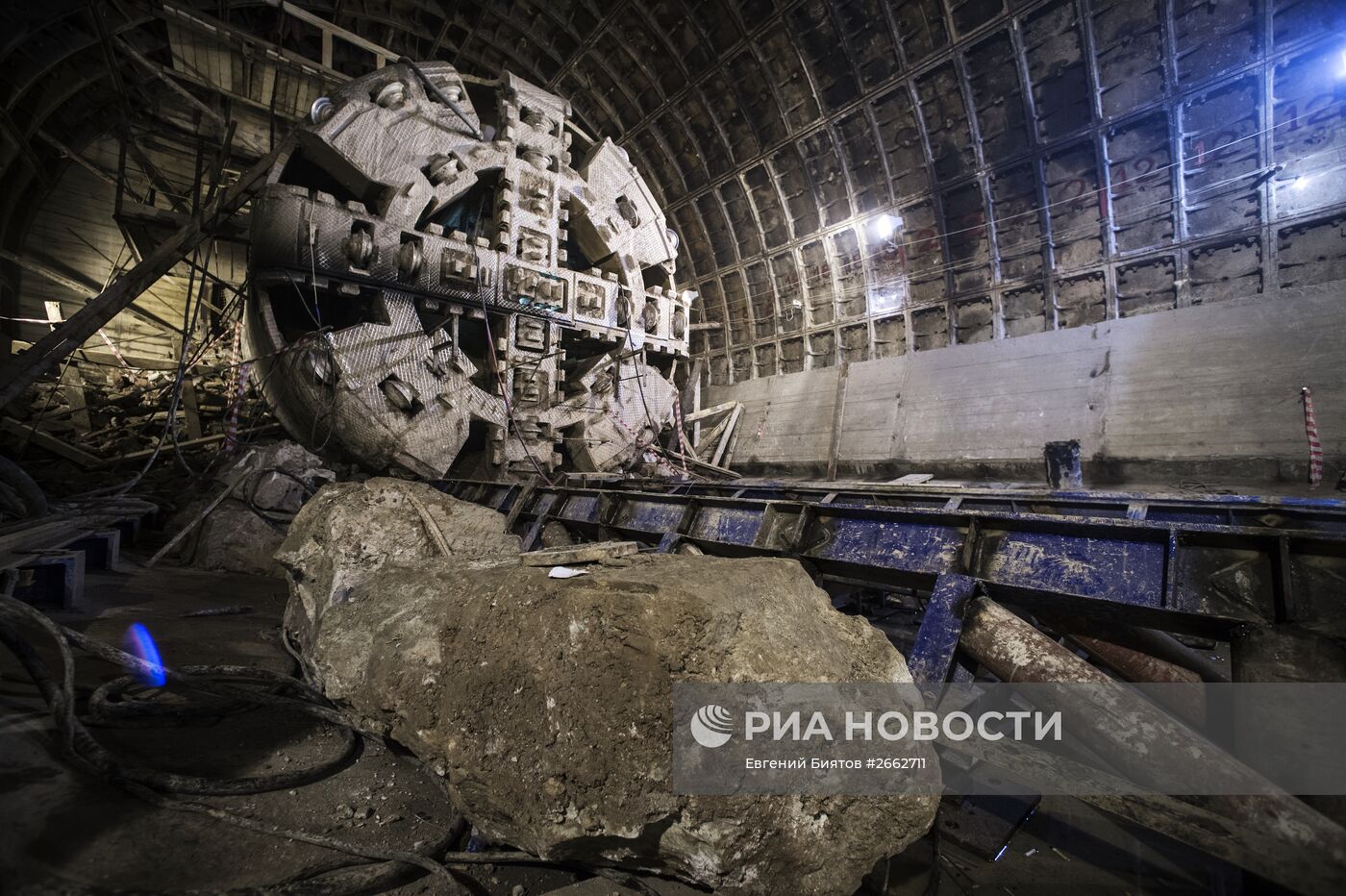 Строительство станции московского метрополитена "Нижняя Масловка"