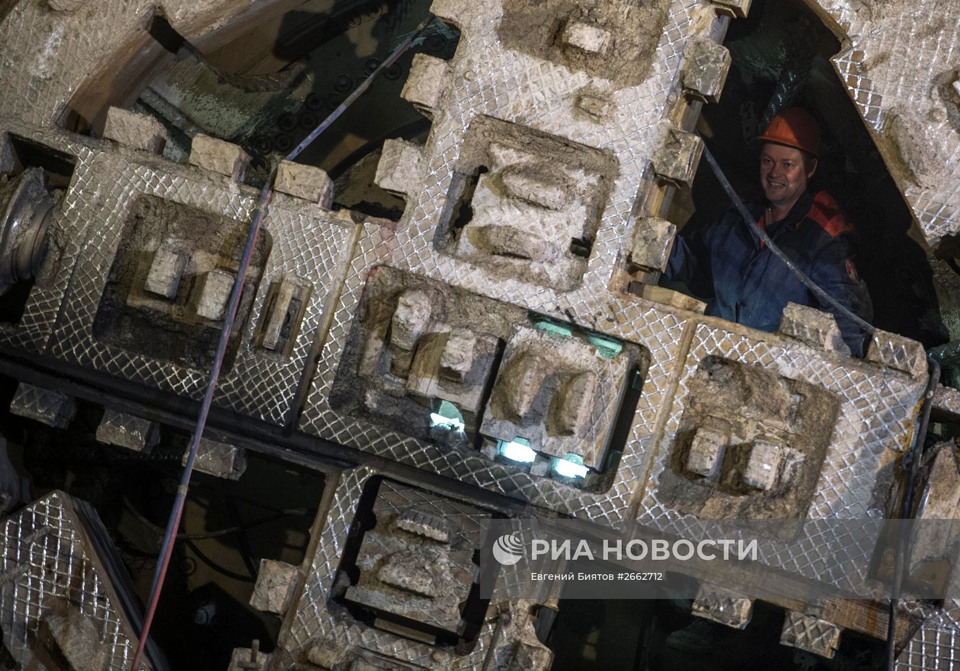 Строительство станции московского метрополитена "Нижняя Масловка"