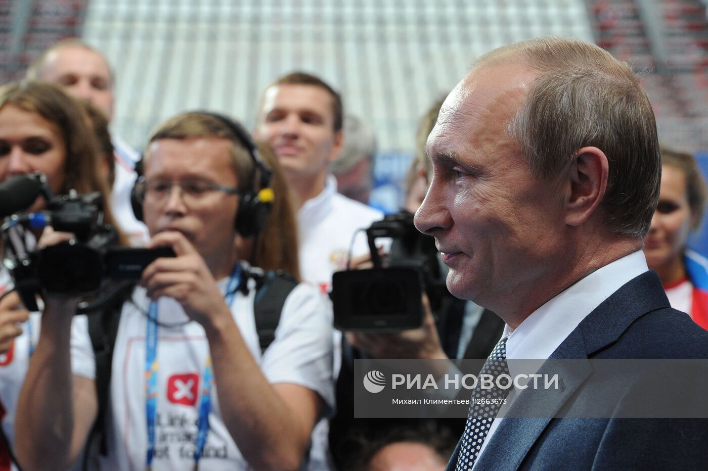 Встреча президента России В.Путина с членами сборной команды России по водным видам спорта