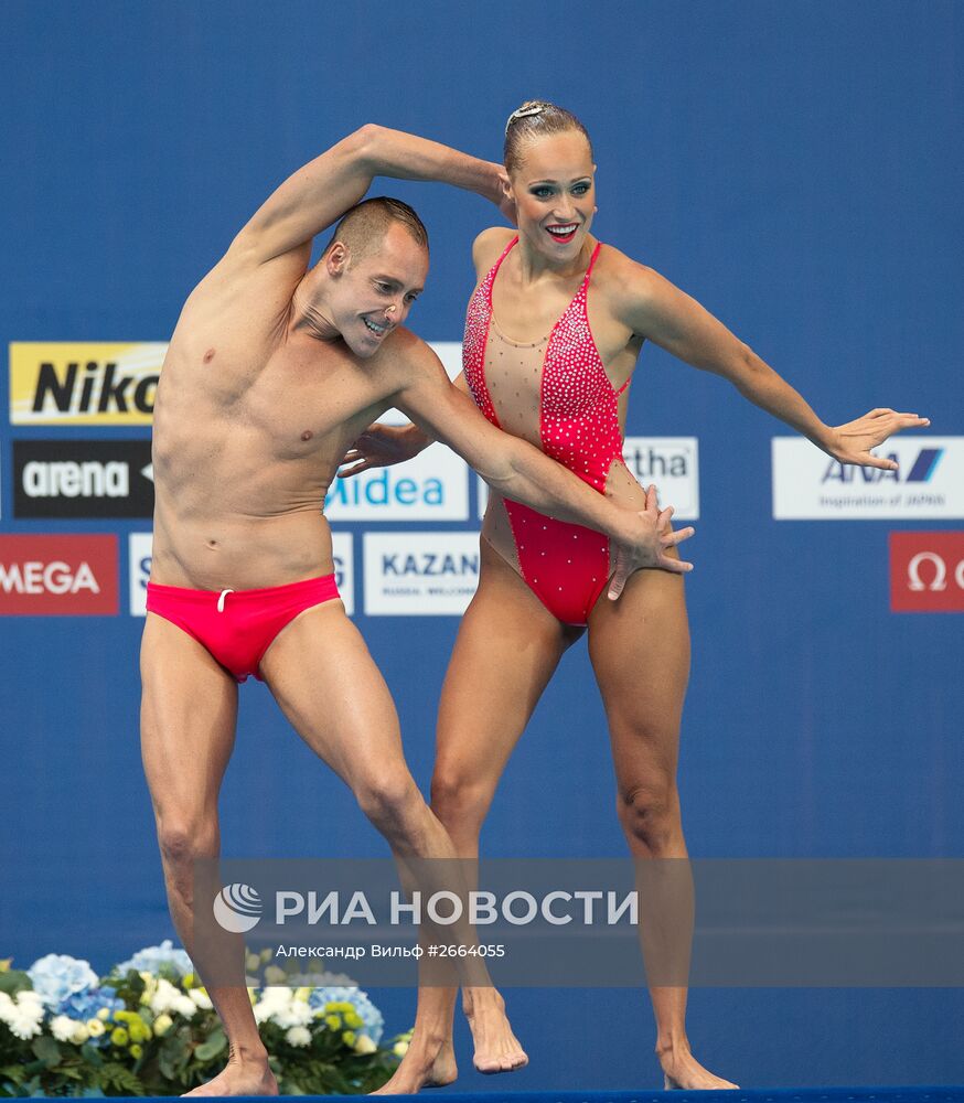 Чемпионат мира FINA 2015. Синхронное плавание. Смешанный дуэт. Техническая программа. Предварительный раунд