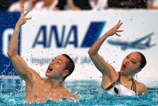 Чемпионат мира FINA 2015. Синхронное плавание. Смешанный дуэт. Техническая программа. Предварительный раунд