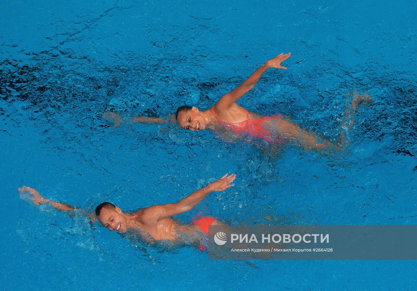 Чемпионат мира FINA 2015. Синхронное плавание. Смешанный дуэт. Техническая программа. Предварительный раунд