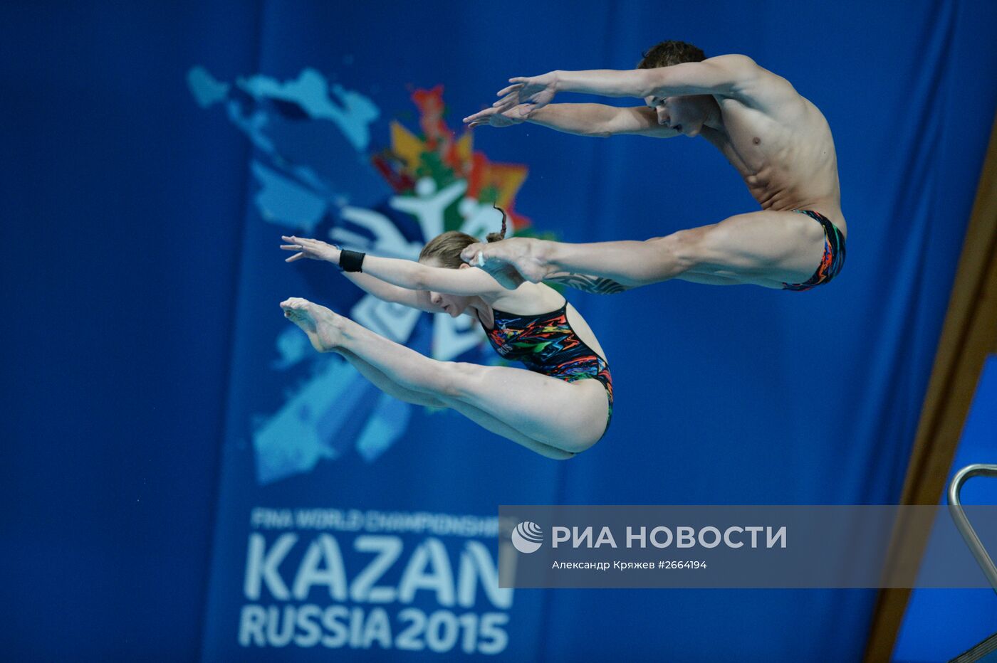 Чемпионат мира FINA 2015. Синхронные прыжки в воду. Смешанные дуэты. Вышка 10 м. Финал