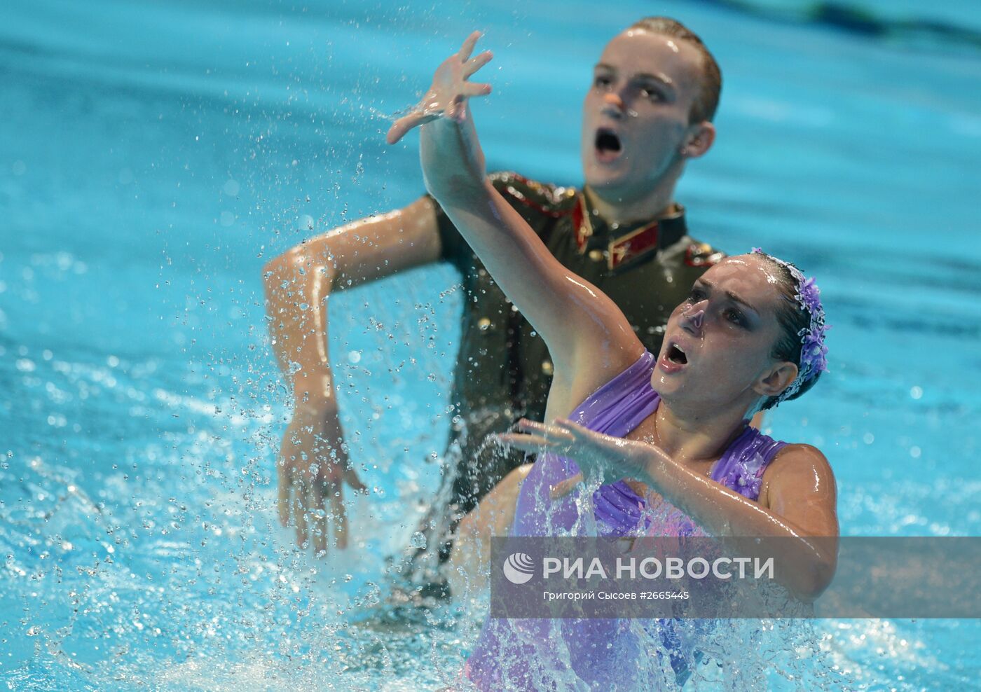 Чемпионат мира FINA 2015. Синхронное плавание. Смешанный дуэт. Техническая программа. Финал