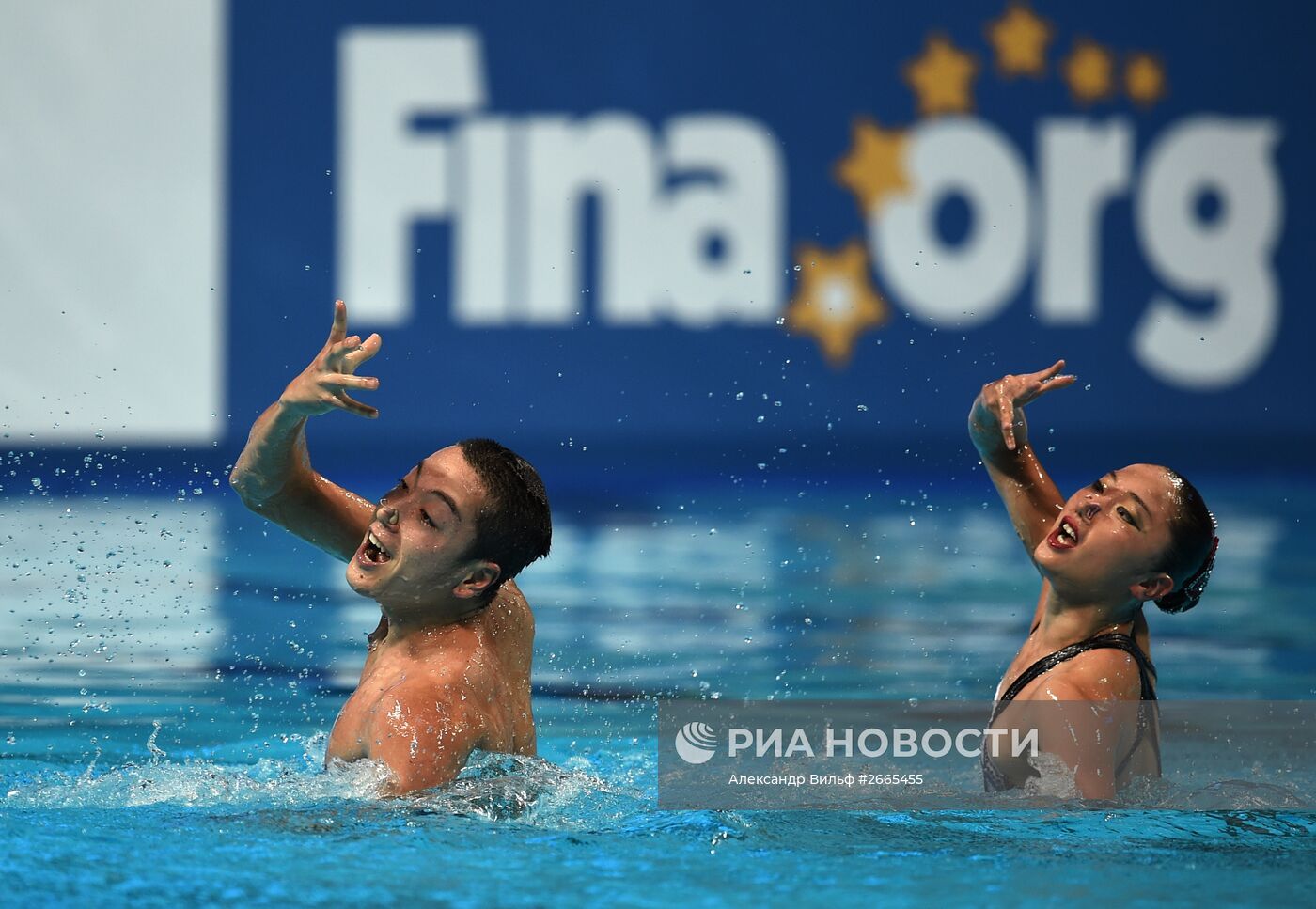 Чемпионат мира FINA 2015. Синхронное плавание. Смешанный дуэт. Техническая программа. Финал