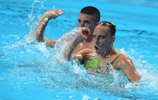 Чемпионат мира FINA 2015. Синхронное плавание. Смешанный дуэт. Техническая программа. Финал