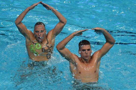 Чемпионат мира FINA 2015. Синхронное плавание. Смешанный дуэт. Техническая программа. Финал