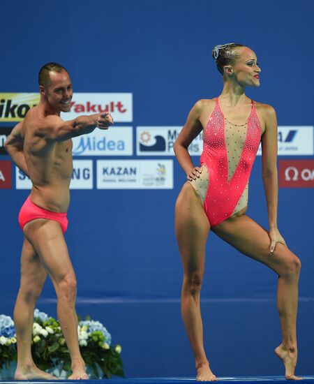 Чемпионат мира FINA 2015. Синхронное плавание. Смешанный дуэт. Техническая программа. Финал