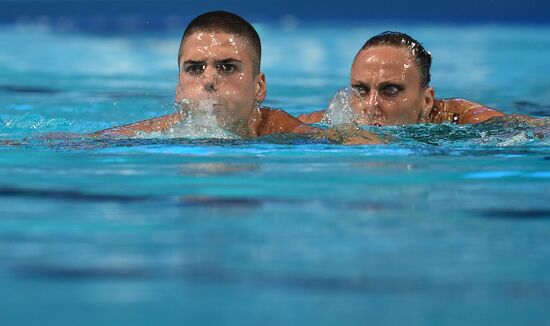 Чемпионат мира FINA 2015. Синхронное плавание. Смешанный дуэт. Техническая программа. Финал