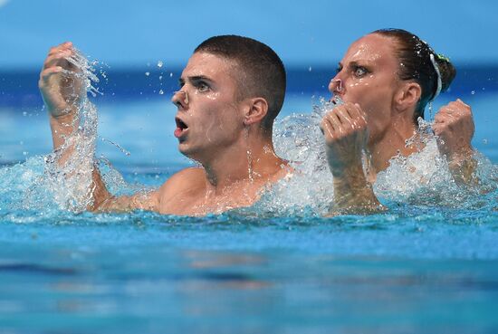 Чемпионат мира FINA 2015. Синхронное плавание. Смешанный дуэт. Техническая программа. Финал