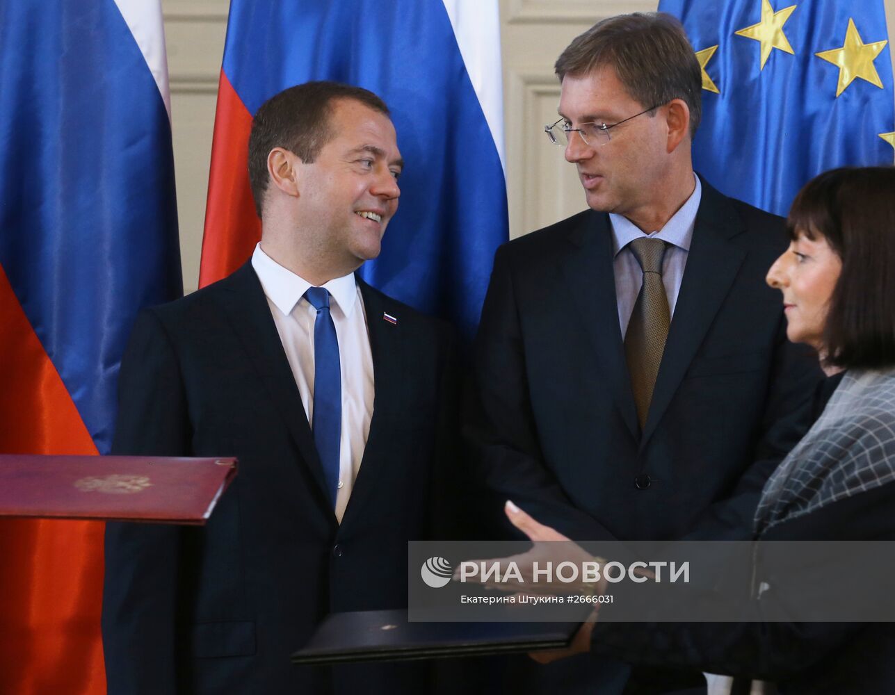 Рабочий визит в Словению премьер-министра РФ Д.Медведева. День второй